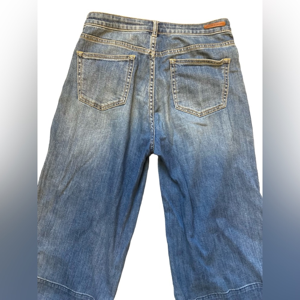 Anthropologie Pilcro & the Letterpress Raw Hem Cropped Flare Denim Wide Leg - Picture 11 of 11